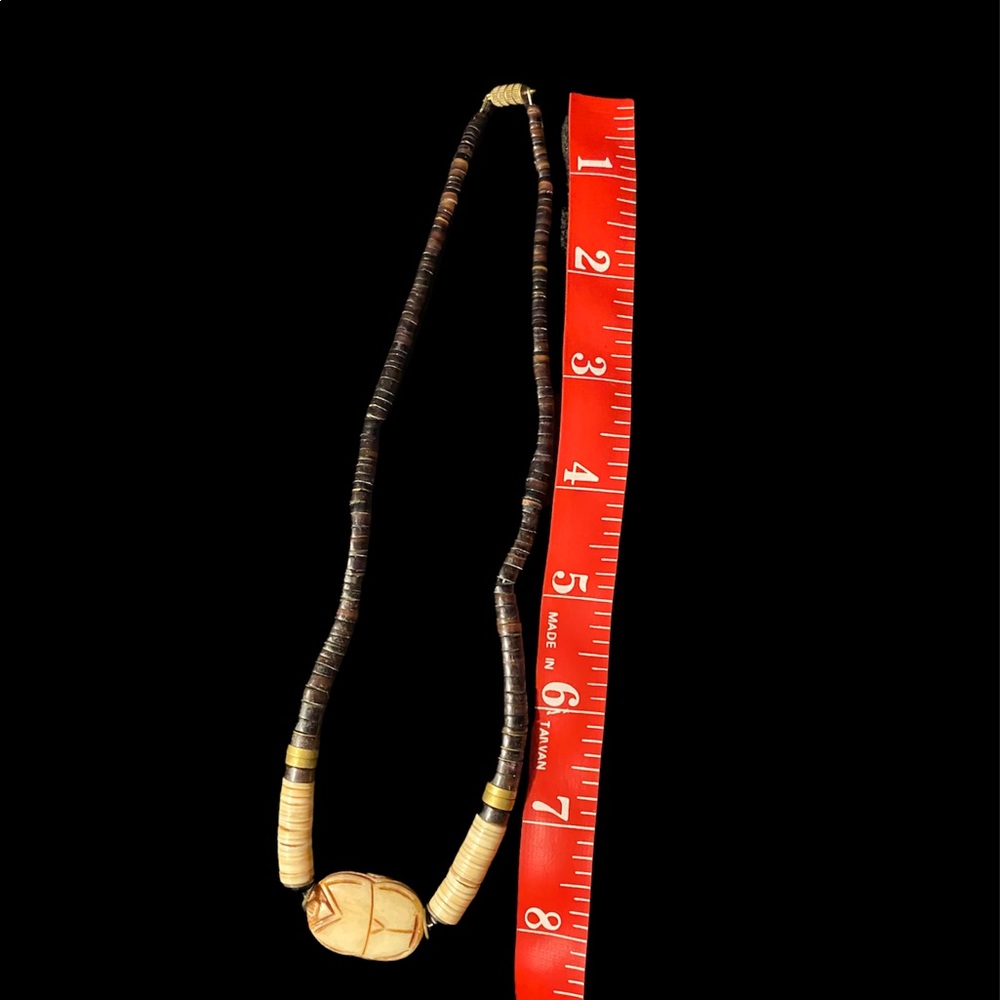 Vintage Egyptian Scarab Beetle Necklace Purchased 1986 - Picture 6 of 6